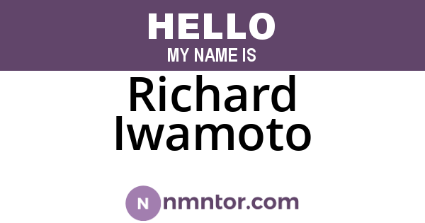 Richard Iwamoto