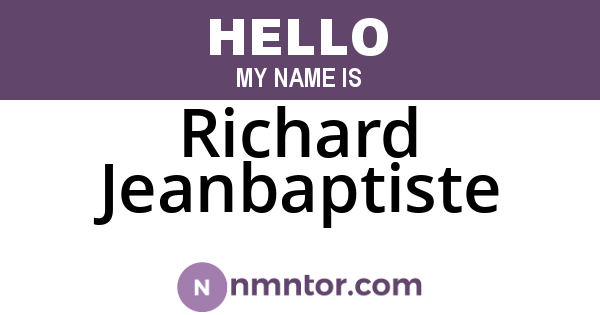 Richard Jeanbaptiste