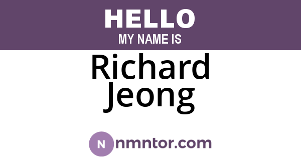 Richard Jeong