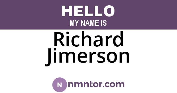 Richard Jimerson