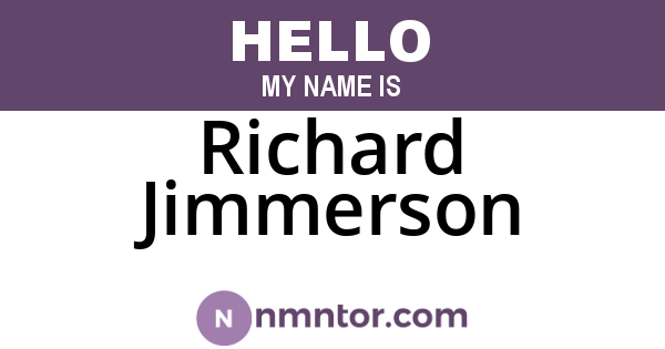 Richard Jimmerson