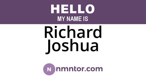 Richard Joshua