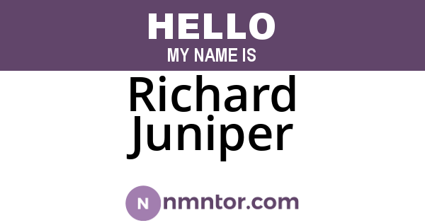 Richard Juniper