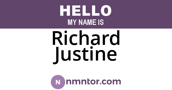 Richard Justine