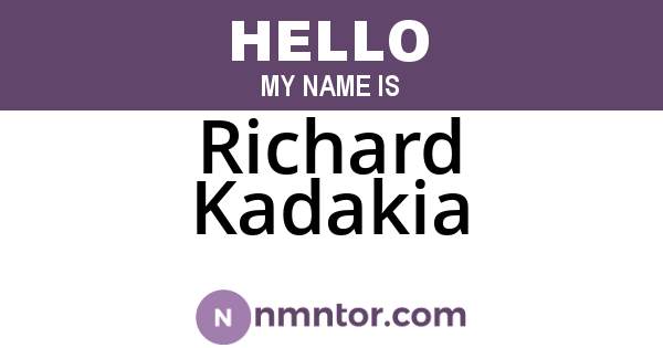Richard Kadakia