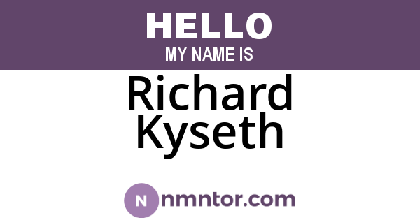 Richard Kyseth