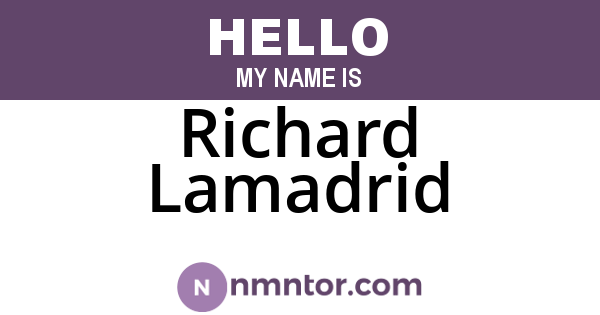 Richard Lamadrid