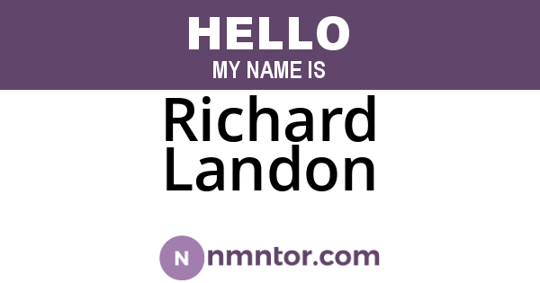 Richard Landon