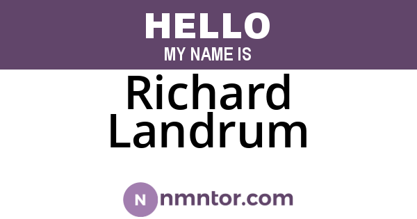 Richard Landrum