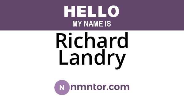 Richard Landry