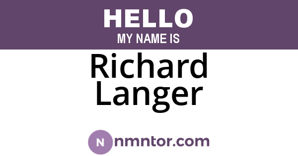 Richard Langer