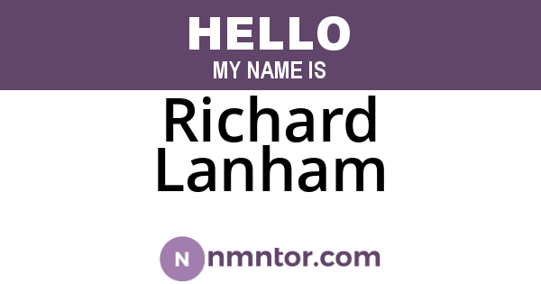 Richard Lanham