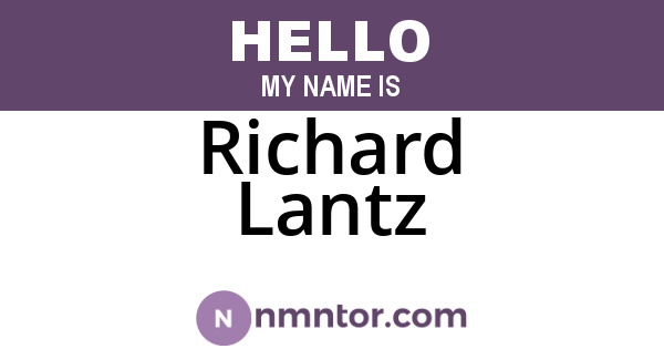 Richard Lantz