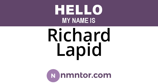 Richard Lapid
