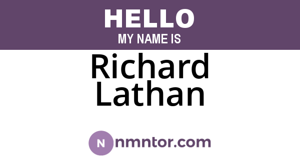 Richard Lathan