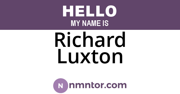 Richard Luxton