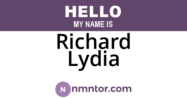 Richard Lydia