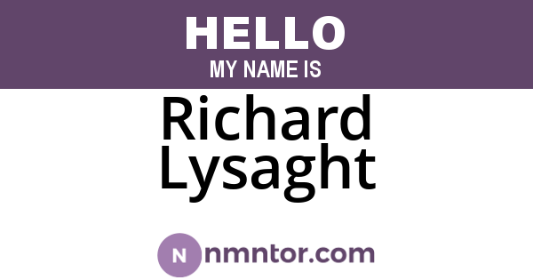 Richard Lysaght