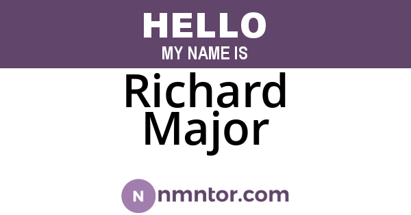 Richard Major
