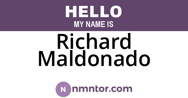 Richard Maldonado