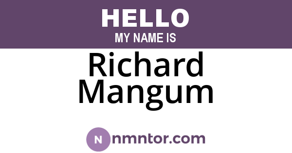 Richard Mangum