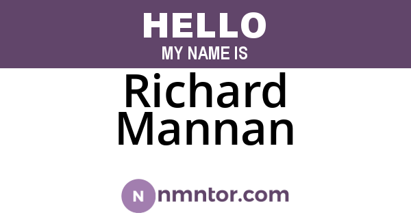 Richard Mannan