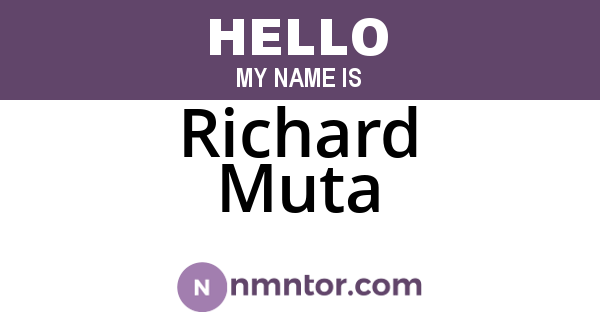 Richard Muta