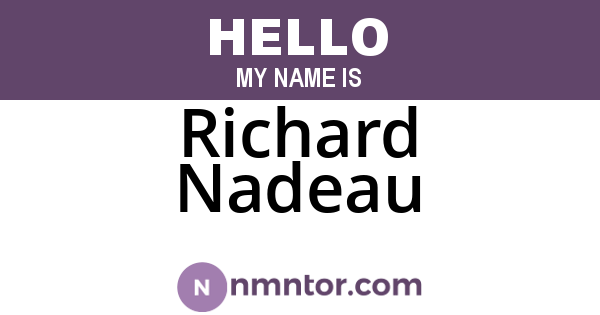 Richard Nadeau