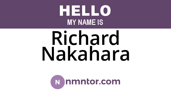 Richard Nakahara