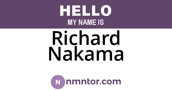 Richard Nakama