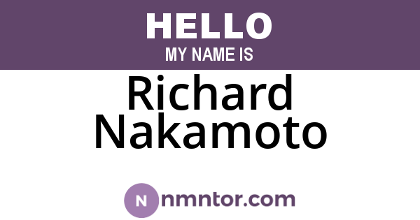 Richard Nakamoto