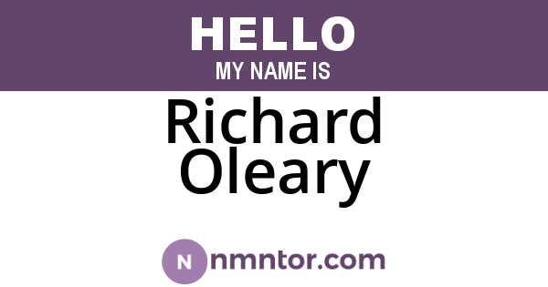 Richard Oleary