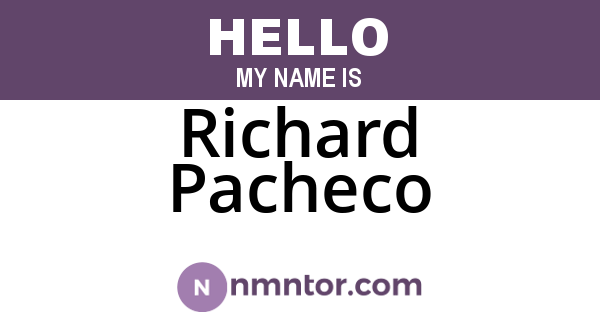 Richard Pacheco