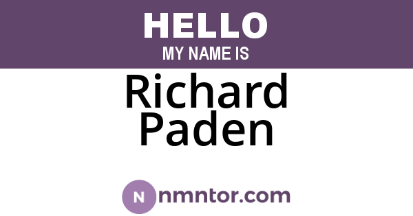 Richard Paden
