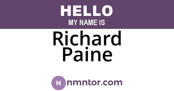 Richard Paine