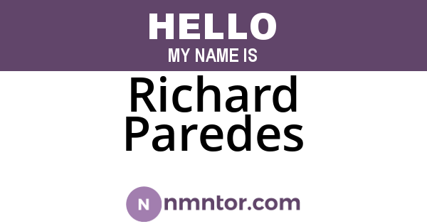Richard Paredes