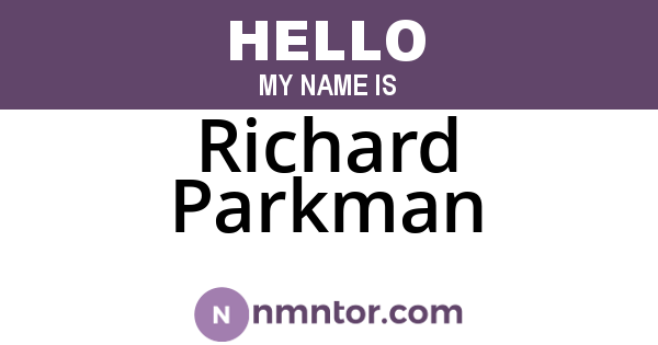 Richard Parkman