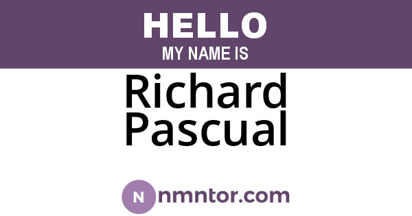 Richard Pascual