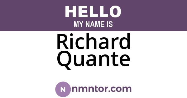 Richard Quante