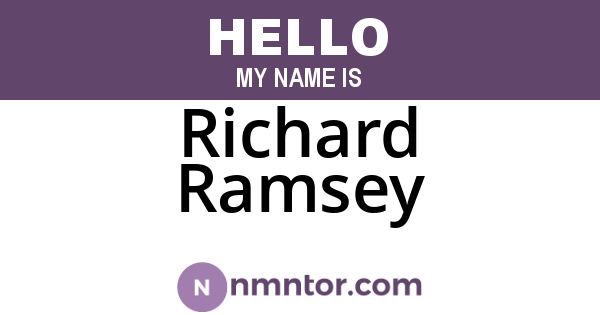 Richard Ramsey