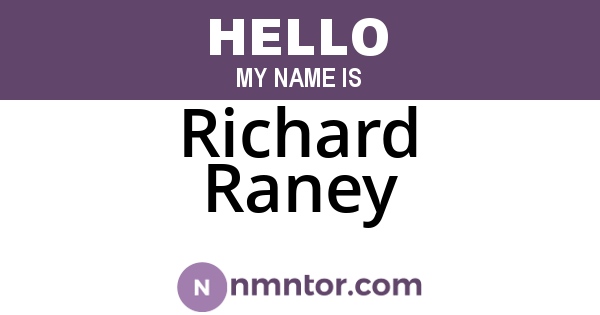 Richard Raney