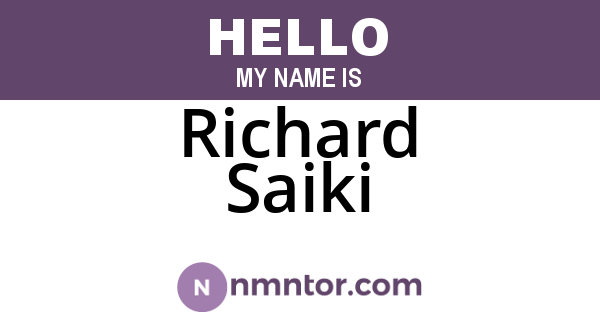 Richard Saiki