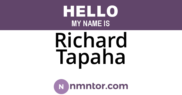 Richard Tapaha