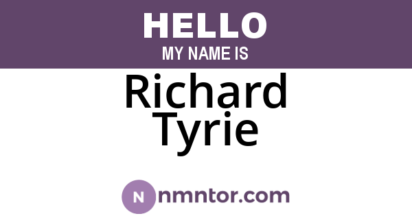Richard Tyrie