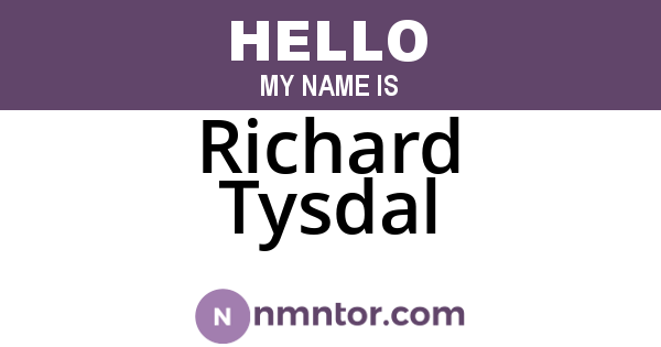 Richard Tysdal