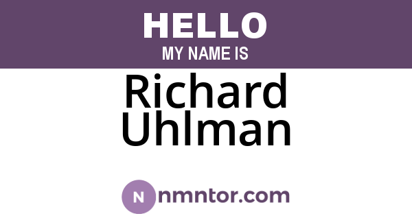 Richard Uhlman