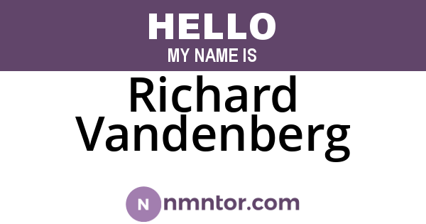 Richard Vandenberg