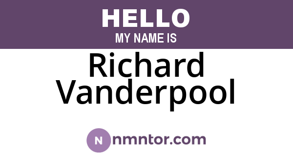 Richard Vanderpool