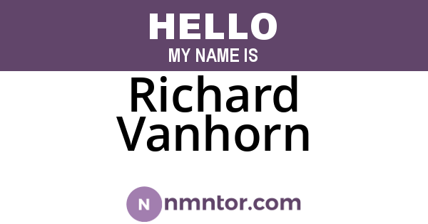 Richard Vanhorn