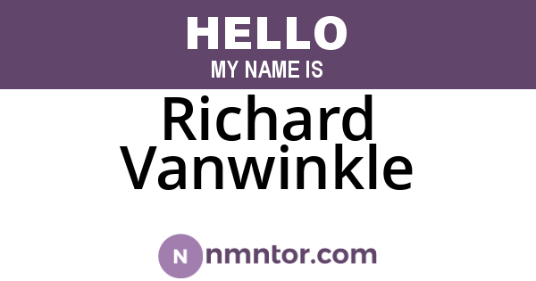 Richard Vanwinkle
